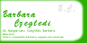 barbara czegledi business card